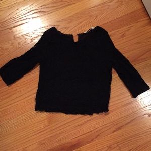 Girls black lace top